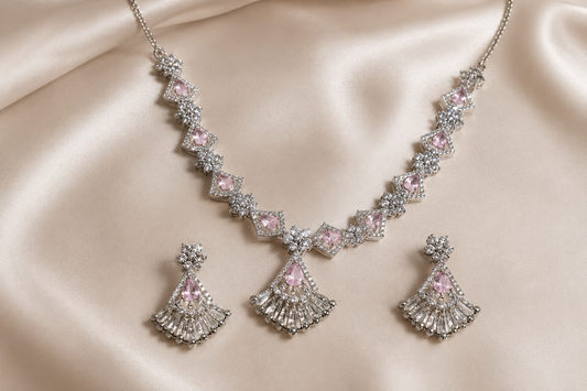 The Serene Bloom Collection: Handcrafted Sterling Silver Ensemble