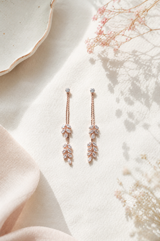 Willow Leaf Branch Drop Earrings