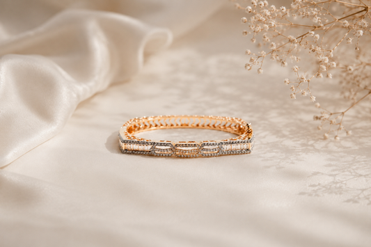 Bracciale rigido a livelli Sovereign – Placcato oro 18K