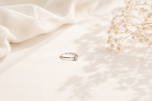 Celestia Solitaire: The Minimalist Sparkle Ring