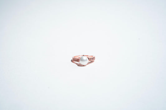 The "Luminous Grace" Pearl & Pavé Statement Ring