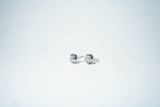 The Crown Solitaire Studs – 925 Sterling Silver