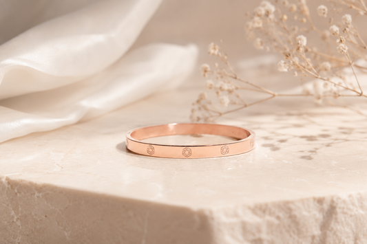 Eternal Weave Gold Plated Bangle for Men & Women