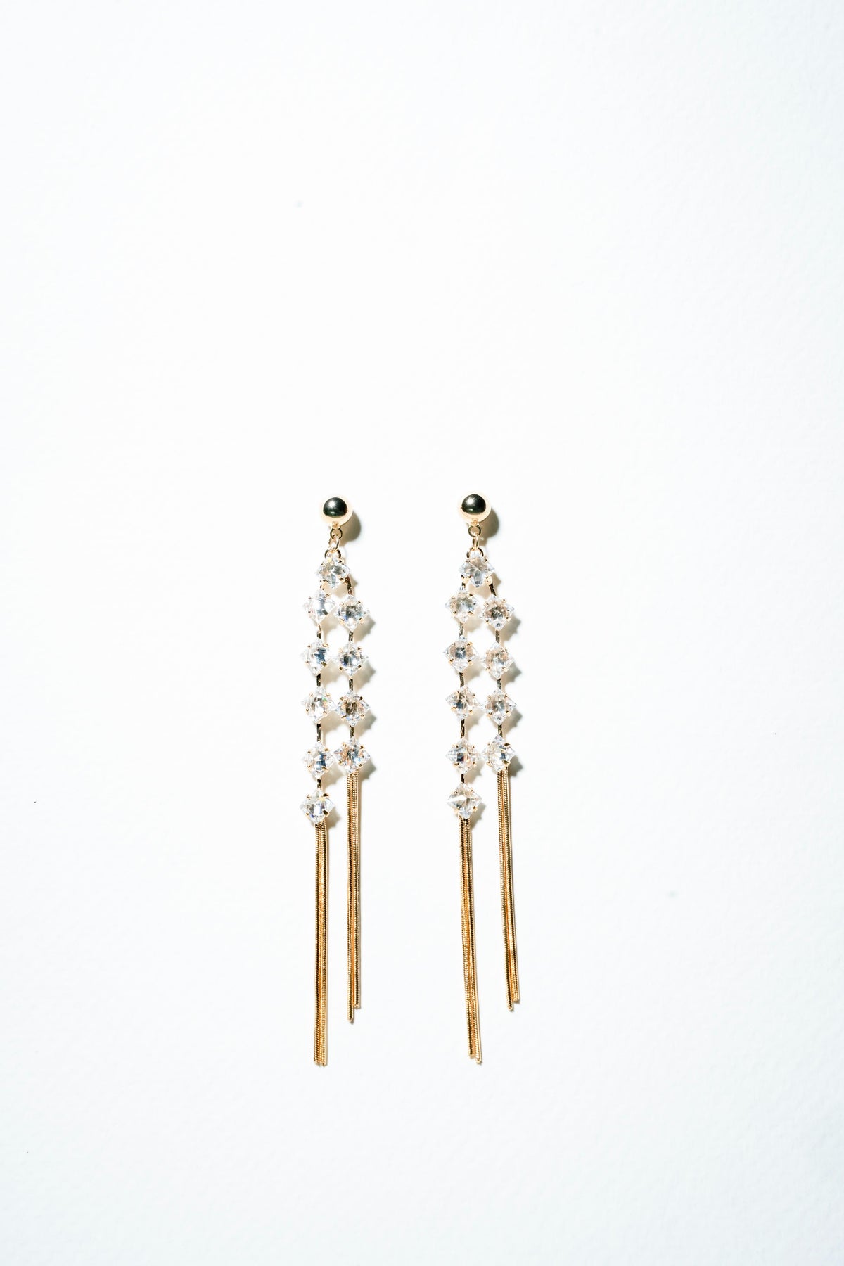 Radiance Double-Strand Dangle Earrings – 18k Gold Plated