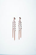 Lumina Dual-Strand Rose Gold Fringe Earrings