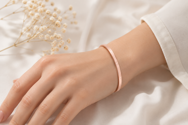 Infinity Grace Rose Gold Plated Bangle