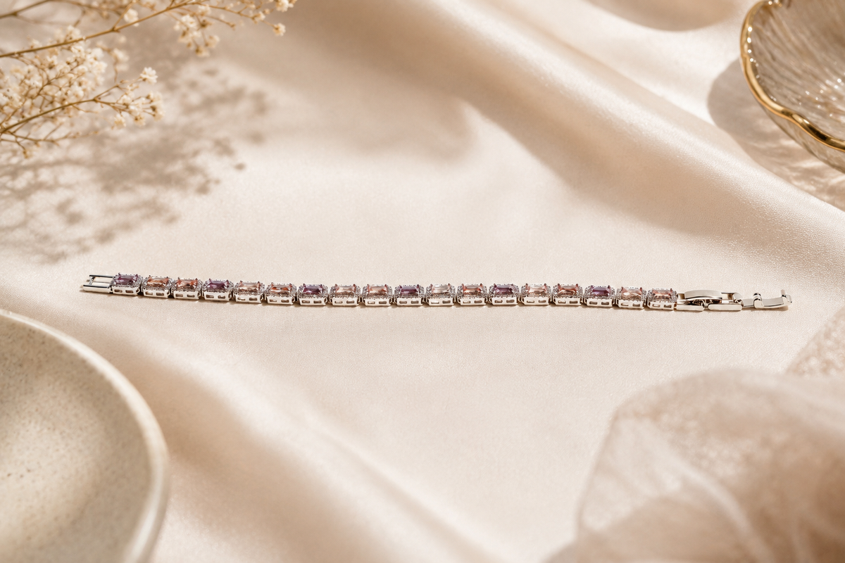 The Aurora Baguette Tennis Bracelet – 925 Sterling Silver