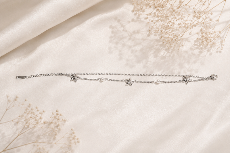 The Celestial Shore Double-Layer Bracelet – 925 Sterling Silver