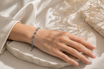 The Ethereal Strand: 925 Sterling Silver Layered Bead Bracelet