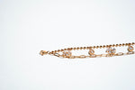 The Dual-Chain Petal & Drop Elegance Bracelet