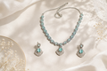 The Ethereal Azure Collection: Handcrafted 925 Sterling Silver Set