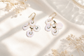 Celestial Petal 18K Gold-Plated Drop Earrings