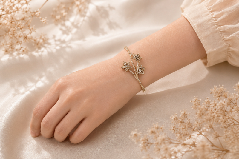 The Seraphina Floral Constellation Bangle