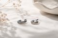 The Pave Bold U-Hoop Earrings – 925 Sterling Silver
