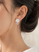 The Primrose Bloom Rose Gold Chain Earrings