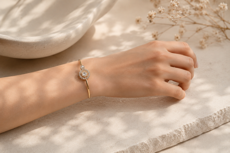 The Celestial Halo Radiant Bangle