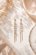 Radiance Double-Strand Dangle Earrings – 18k Gold Plated