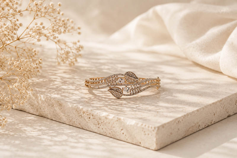 The Infinite Horizon Luxe Bangle – 18K Gold Plated