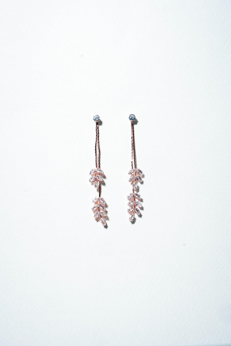 Willow Leaf Branch Drop Earrings