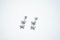 The Twin Butterfly Drop Earrings – 925 Sterling Silver