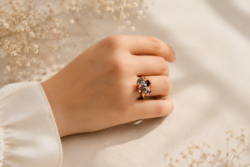 The Sculpted Floral Bloom Ring