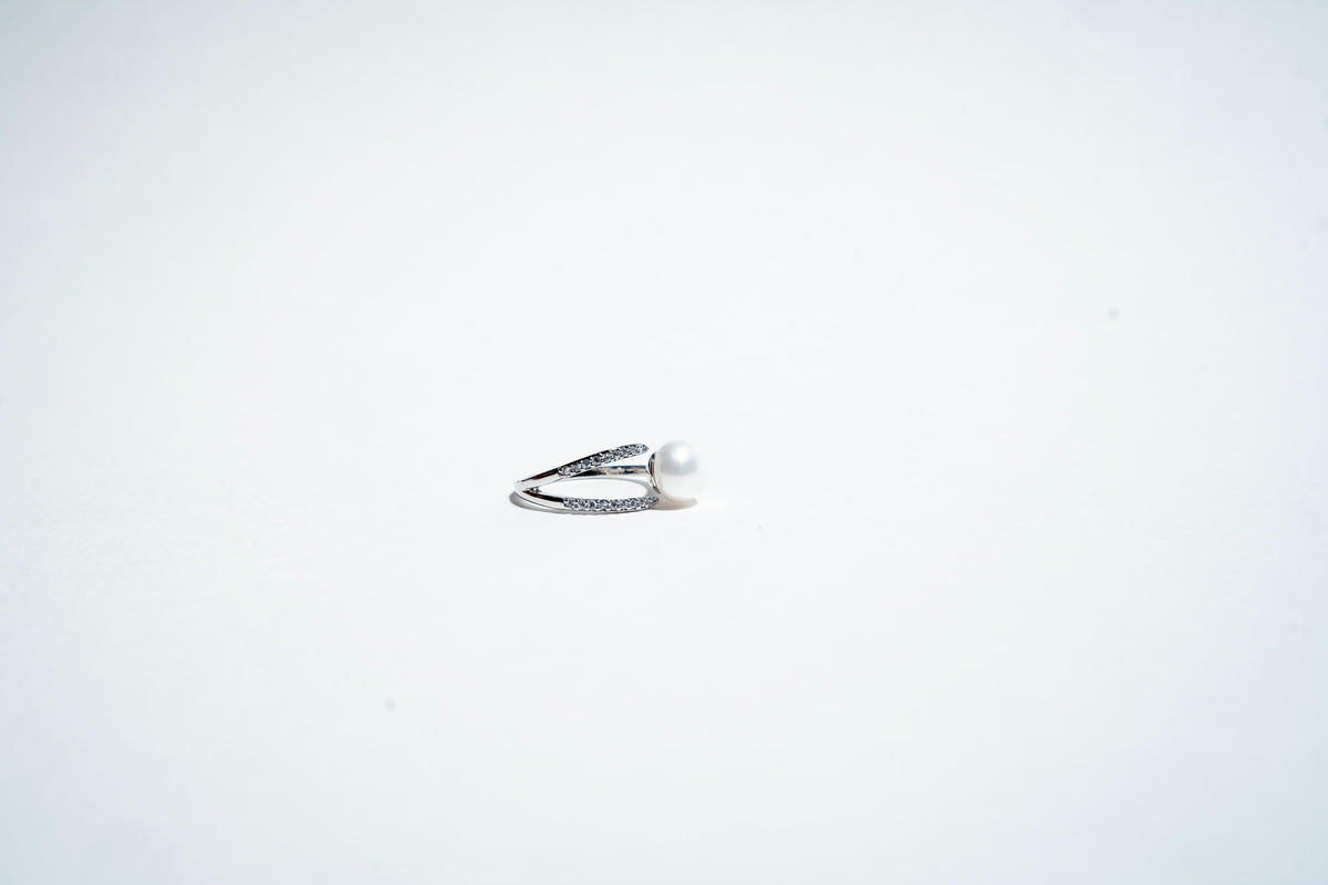 Dual Orbit: The Pavé & Pearl Synchrony Ring