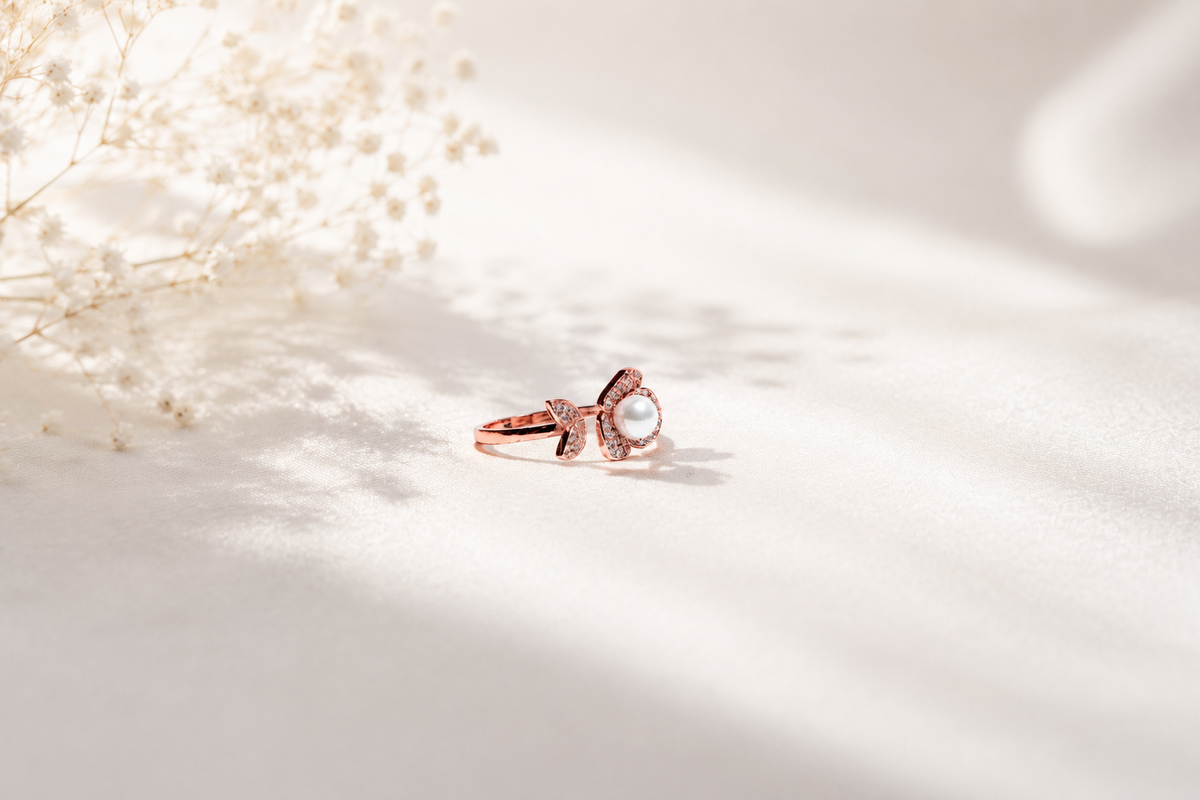 Petal Bloom Pearl Ring: Nature’s Radiance
