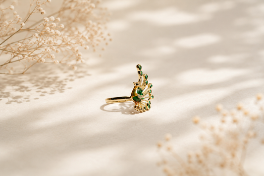 The Regal Peacock Heirloom Ring