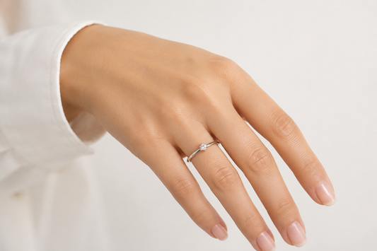 Celestia Solitaire: The Minimalist Sparkle Ring