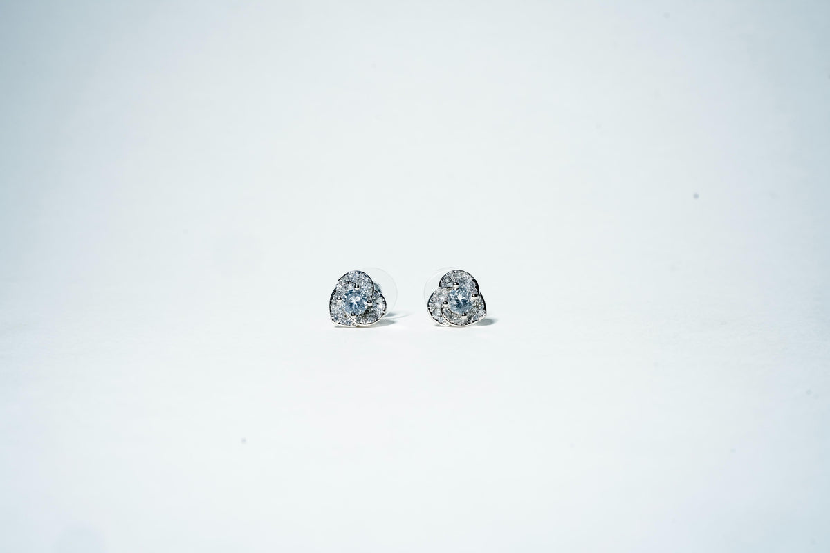 The Linked Heart Silhouette Studs – 925 Sterling Silver