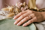 The "Everlasting Laurel" Crystal Crown Ring