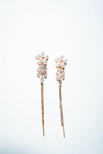 Primrose Petal & Crystal Fringe Drop Earrings – 18K Gold Plated