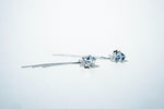 The Midnight Blossom Threader Earrings – 925 Sterling Silver