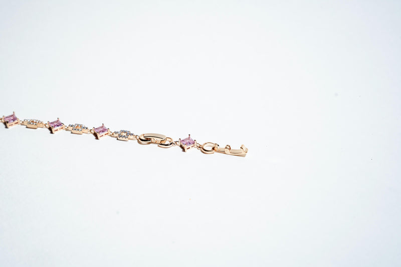 The Royal Amethyst Square Link Bracelet