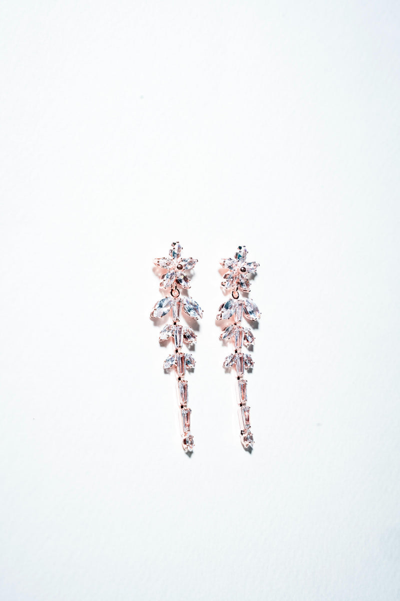 Marquise Ivy Linear Drop Earrings