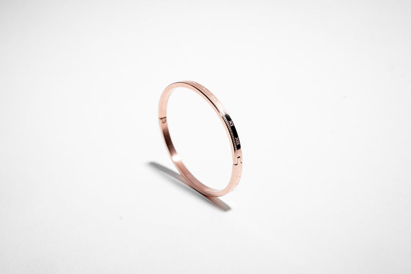 Eterna Roman Numeral Bangle | Rose Gold Plated