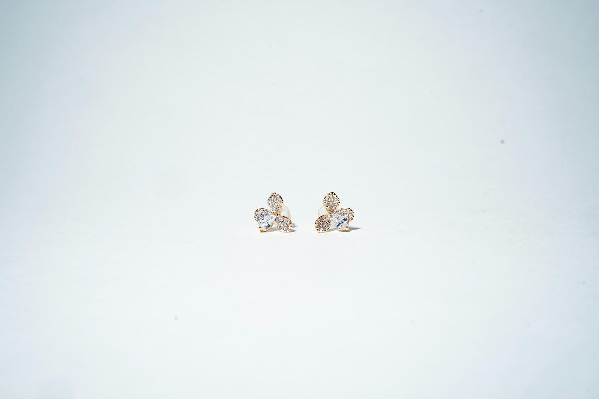The Clover Trio: 18K Gold Plated Luxury Studs