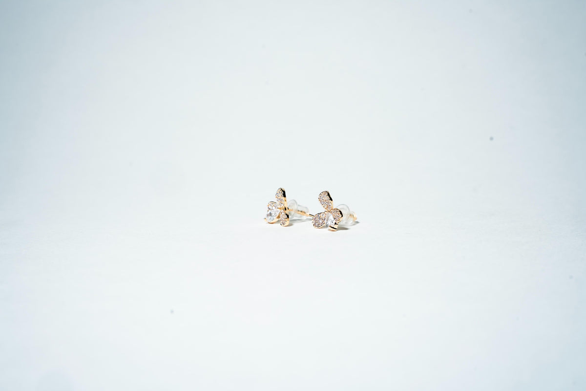 The Clover Trio: 18K Gold Plated Luxury Studs