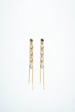 Ethereal Blossom Cascading Drop Earrings – 18K Gold-Plated Celestial Floral Elegance