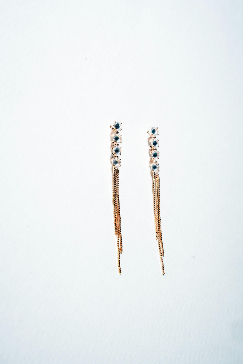 Zenith Cascade Dangle Earrings – 18k Gold Plated