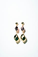 Organic Pebble Drop Earrings – 18k Gold Plated