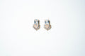 Solitaire Halo Drape Earrings – 18K Gold Plated