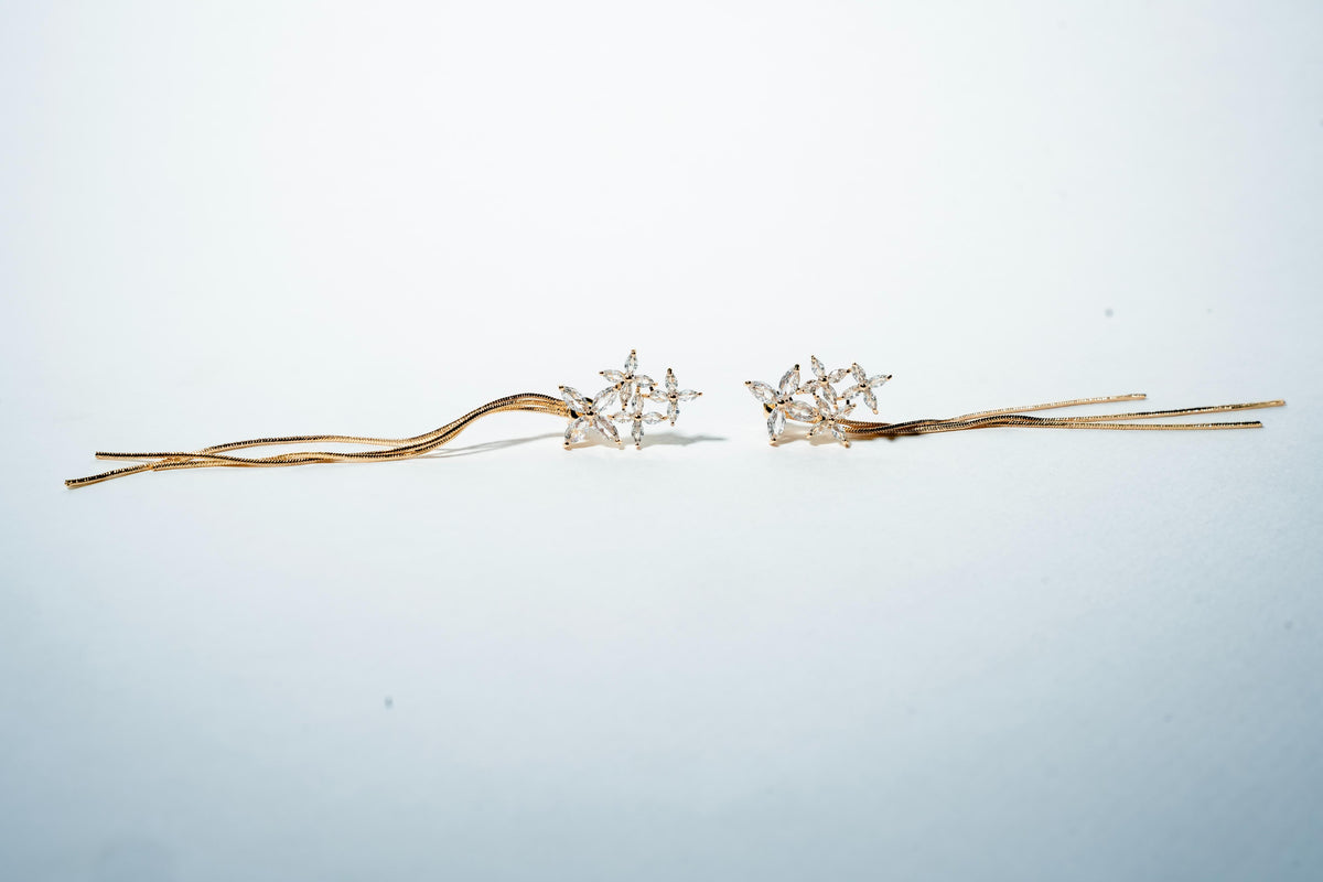 Starflower Cluster Statement Drops – 18K Gold Plated