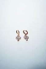 Willow Leaf Huggie Hoops – 18K Gold Plated