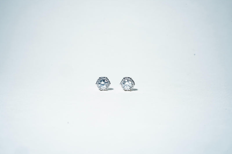 The Crown Solitaire Studs – 925 Sterling Silver